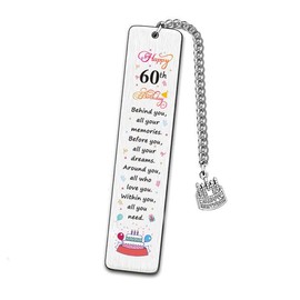 60th Birthday Gifts Bookmarker for Women Men Behind You All Your Memories Book Mark for Reading Book Lovers 60 Years Old Birthday Gifts for Wife Dad 60 Yr Old Birthday Gift