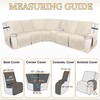 HDCAXKJ 100% Waterproof Velvet Recliner Sectional Couch Covers L Shaped