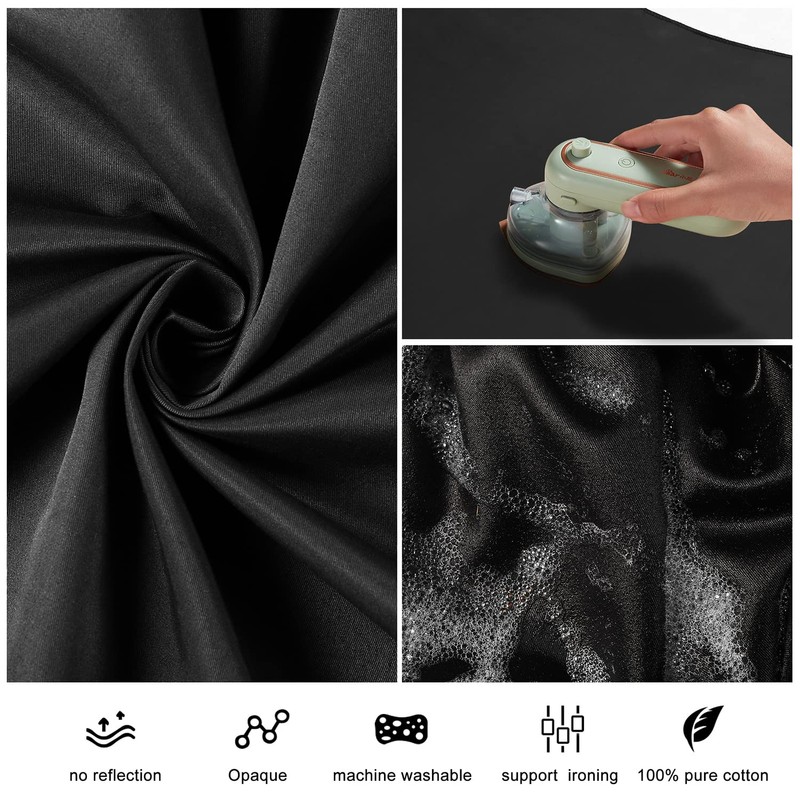 Miorkly 1.8 x 2.8 m Black Photo Background, Thick Black