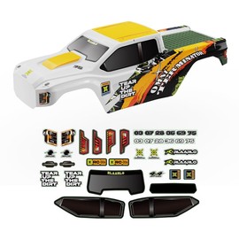 RIAARIO Mini 1/10 RC Truck PC Car Shell (Orange White)