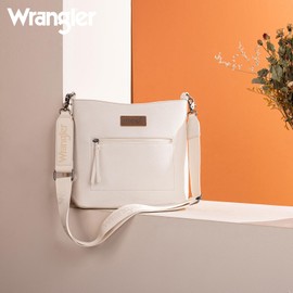 Wrangler Cross Body Bag Vegan Leather for Woman Medium Travel Purse Large Size Lightweight WG117G-9360BG