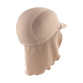 Sterntaler Peaked Cap Neck Rib - Baby and Children's Hat Ribbed Look with Neck Protection - UV Protection 50+ Swimming Hat - Headpiece Summer - Unisex Swimwear, beige, 47