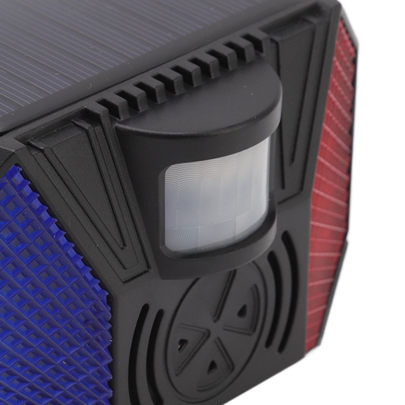 Solar Security Alarm Siren with Remote Control USB Cable Yard