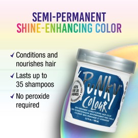 Punky Midnight Blue Semi Permanent Hair Color - Vegan & Cruelty-Free Conditioning Hair Dye, Lasts Up to 35 Washes, 3.5 fl oz