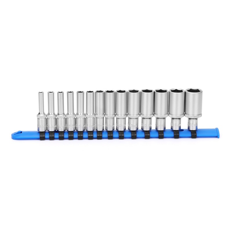 CASOMAN 14 PCS 1/4-Inch Drive Metric Deep Socket Set, 6-Point,