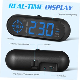 KOMBIUDA Car Display Digital Speedometer with Real Information Installation for All Vehicles Automatic Off Function Easy Dashboard Windshield Placement