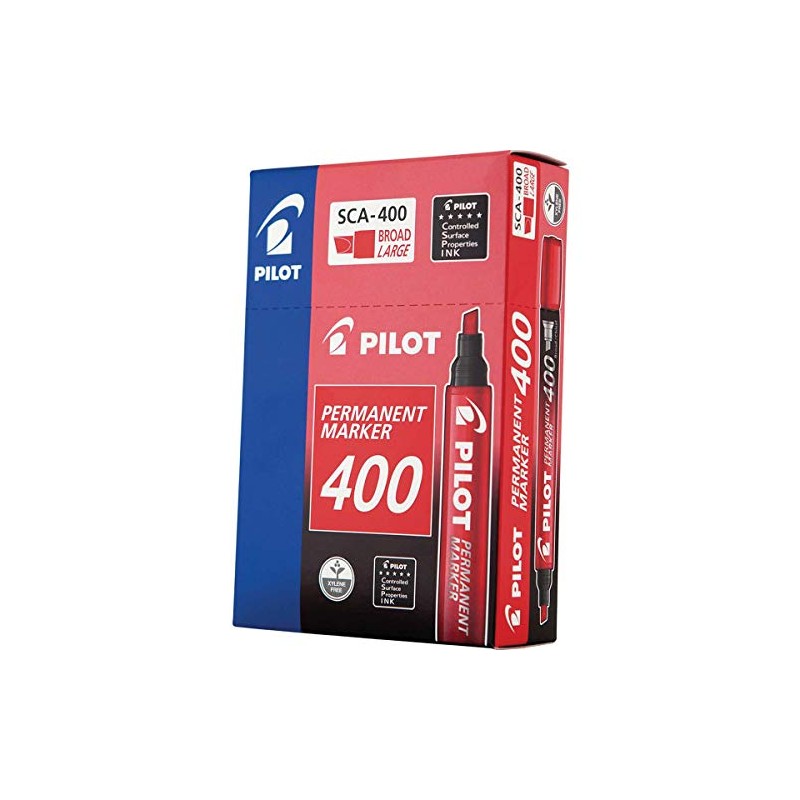 Pilot sca-400-r – Pack of 12 Permanent Markers Conical Tip,