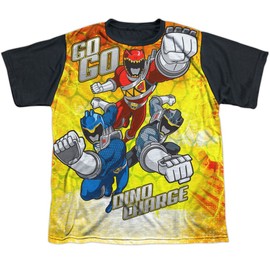 Power Rangers Children's TV Series Cartoon Go Go Dino Charge Big Boys Black Back