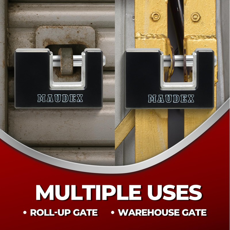 Maudex® RZB75 Heavy Duty Container Padlock with 3 Keys - 10 mm