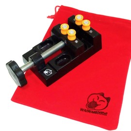 WAIWAIGOODS Desktop Small Vise Hobby Mini Vice Lightweight Compact Hand Tools Protective Storage Bag Set (B Type)