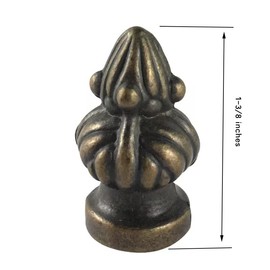 WOYTTSYSM 2 Packs Lamp Finial Cap Knob Lamp Decoration for Lamp Shade，1-3/8 Inch Antique Bronze Cap Knob Lamp Shade Finial Decoration Accessories(Small Size)