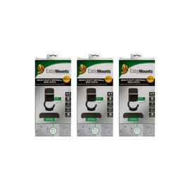 Duck Brand EasyMounts Bike Dock, Wall Mount Bike Storage Rack for Garage or Shed, Heavy Duty Horizontal or Vertical Bicycle Organizer System, Easily Hang & Install, No Tools Required, Black, 3- Pack