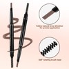 Waterproof Eyebrow Pencil with Brow Brush, Dual-Ended Design for Precise