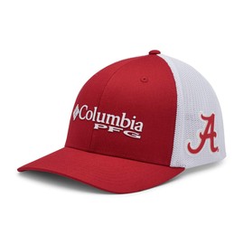 Columbia NCAA Alabama Crimson Tide Men's PFG Mesh Ball Cap Large/X-Large, Large/X-Large, ALA - Red Velvet