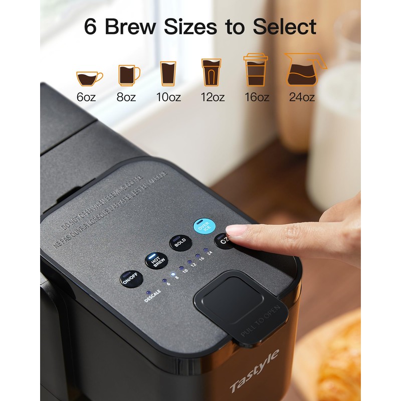 Tastyle Single Serve Hot & Iced Coffee Maker with Strong