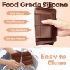 FDKYOEK 2 PCS 6-In-1 Chocolate Bar Mold with 100PCS Plastic