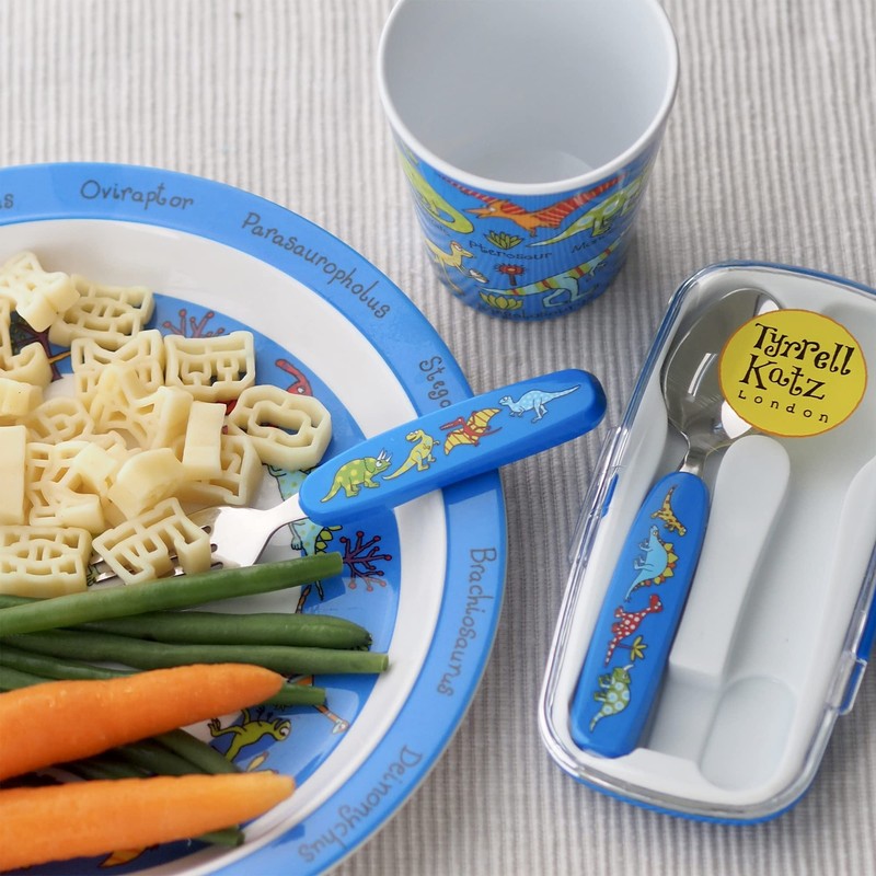 Tyrrell Katz Kids Dinosaurs Printed Beaker in Blue - Dishwasher