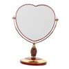 PACKOVE 1Pc Heart Shaped Makeup Mirror Chic Double Sided Desktop