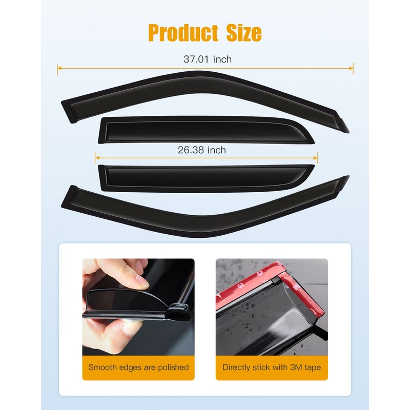 ROADFAR Fits for 1998-2001 for Honda CR-for V Window Outside