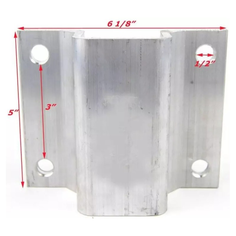 EM Boat Trailer Aluminum Hat Bracket Bow V Guide Channel