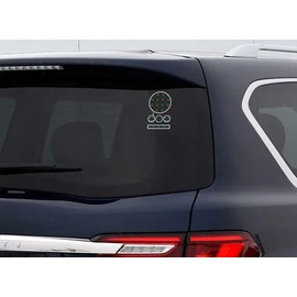 ARTLINEX Solarium Black Round Sticker | Removable Vinyl Stickers | Water & UV Resistant | Heat Safe, 4" x 6"