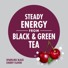 V8 +ENERGY Black Cherry Energy Drink, 11.5 fl oz Can (Pack of 4)