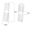 Weddecor White Plastic Cord Stopper Zipper Pull Lock for Clothing,