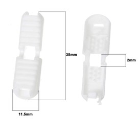 Weddecor White Plastic Cord Stopper Zipper Pull Lock for Clothing, Lanyard, Sportswear, Backpack, Jackets, Luggage, Bags, 10pcs