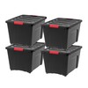 IRIS USA 54 Qt Stackable Plastic Storage Bins with Lids,