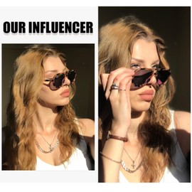 DUCO 1208 Women's Sunglasses, Polarized Sunglasses, Aviator, Teardrop Sunglasses, UV 400, UV Protection, Grey Leopard Print