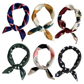 Square Scarf Silk Satin Scarf Small Hair Scarf Square Head Neck Scarf Women's Hair Tie Band