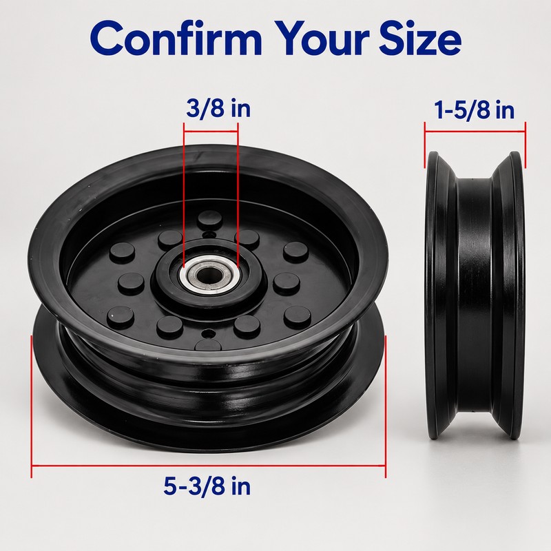 Flat Idler Pulley for Husqvarna and Poulan Pro Mowers, Replaces