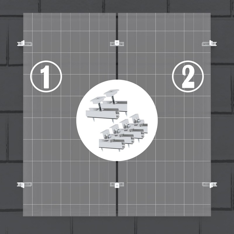 Aurinktron Mounting Kit for 2 PV Modules, 12 cm Aluminium