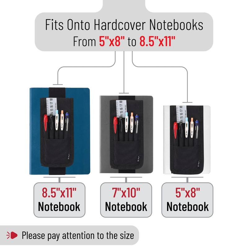 Mr. Pen Adjustable Elastic Pen Holder for Notebooks, Planners and