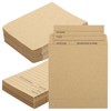 100Pcs Vintage Library Pockets and Cards, Brown Library Check out