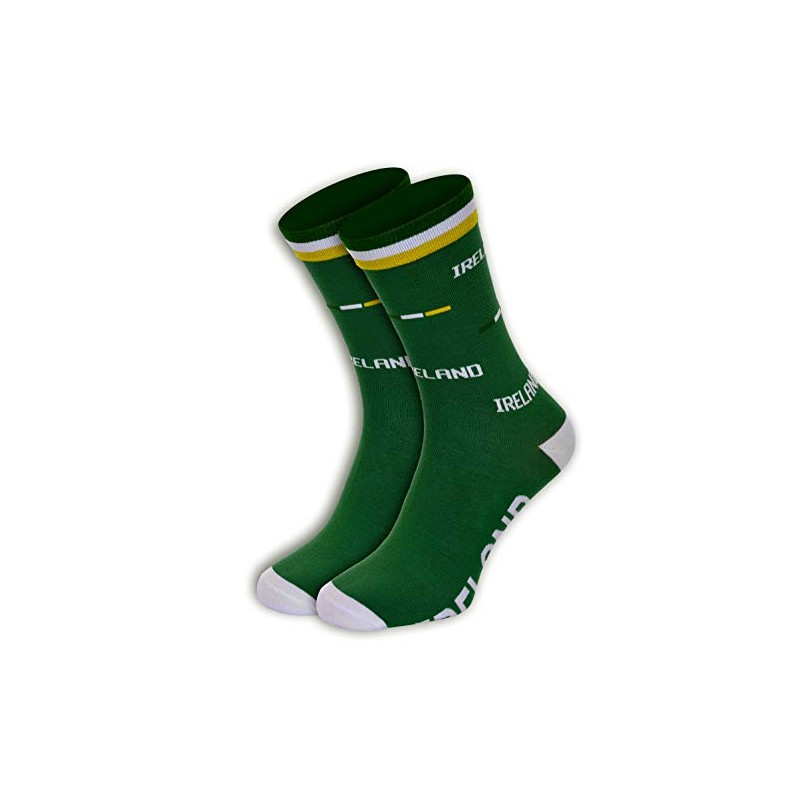 Country-Themed Socks, Large, Shoe Size 7-11 (Ireland Flag)