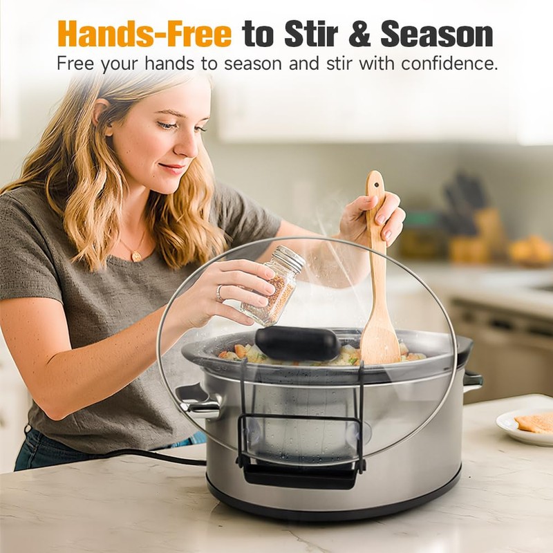 SOPHICO Slow Cooker Lid Holder for Cooking, Hand Free Pot