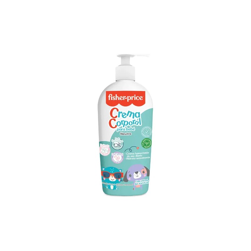 Crema Para Bebé Fisher-price Neutro Hipoalergénico 250 Ml