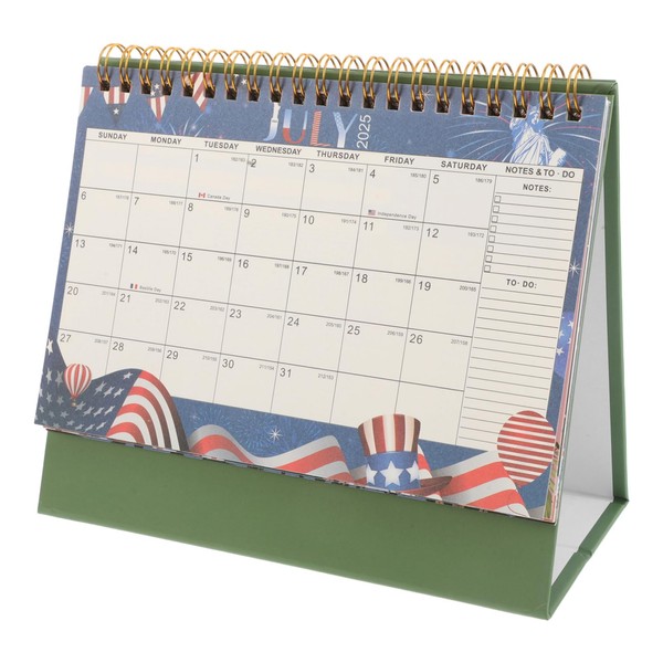 NUOBESTY Small Desk Calendar 2026 Standing Flip Colorful Monthly Calendar