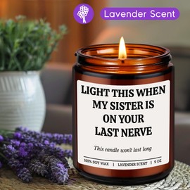 Fairy's Gift Candles, Brother in Law Gifts - Birthday, Wedding, Fathers Day Funny Gifts for Brother in Law from SIL, Funny Presents Ideas for Future BIL, Sisters Boyfriend or Husband, Married Sister