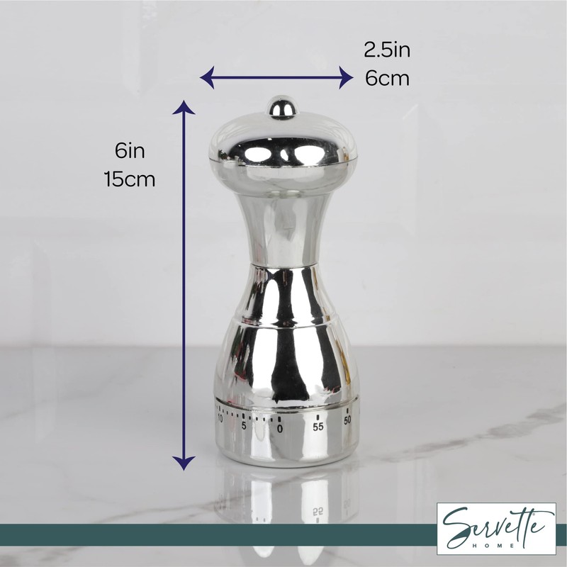 Egg Timer - Cooking Timer with Mechanical Alarm - Pepper