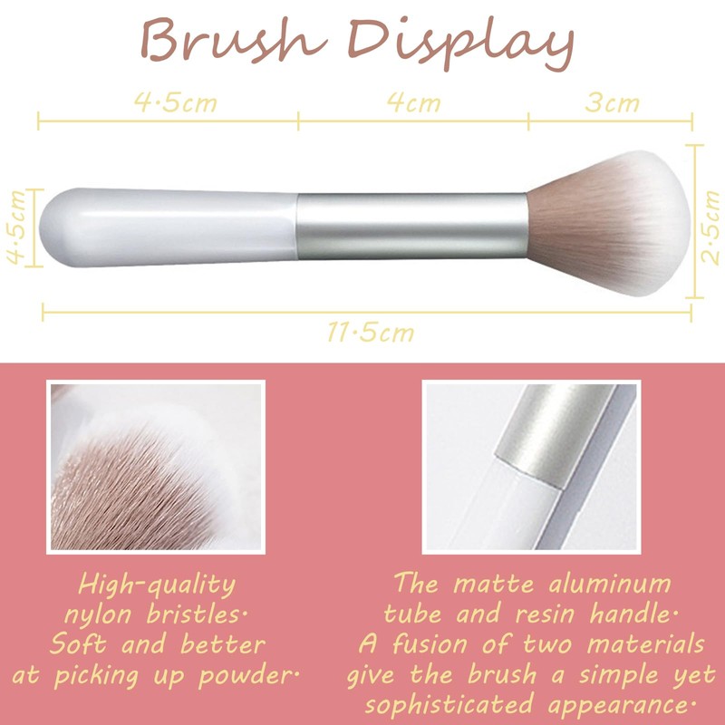3 Color Matte Pink Blush Palette with Brush, Long Lasting