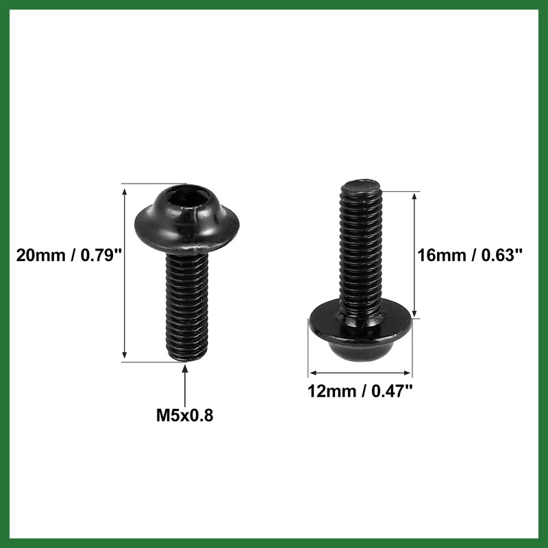 Motoforti 20pcs M5 5mm Motorcycle Windscreen Screw Fairing Bolt Screw