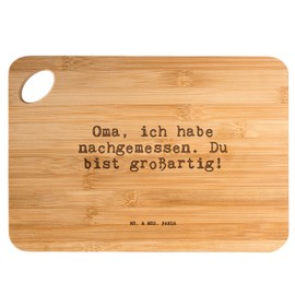 Mr. & Mrs. Panda Bamboo Chopping Board Grandma, Ich Habe nachgemessen - Gift, Grandma Gift, Granddaughter, Serving Board, Wooden Board, Kitchen