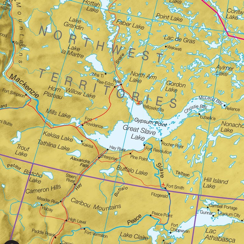 Maps International Large Political North America Wall Map - Laminated