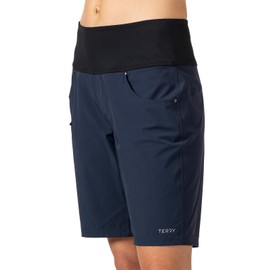 Terry Bike Shorts Women Padded, Vista Bike Shorts Relaxed Fit Mountain Bike Shorts with Removable Liner Cycling Underwear Set - Black Iris, Medium