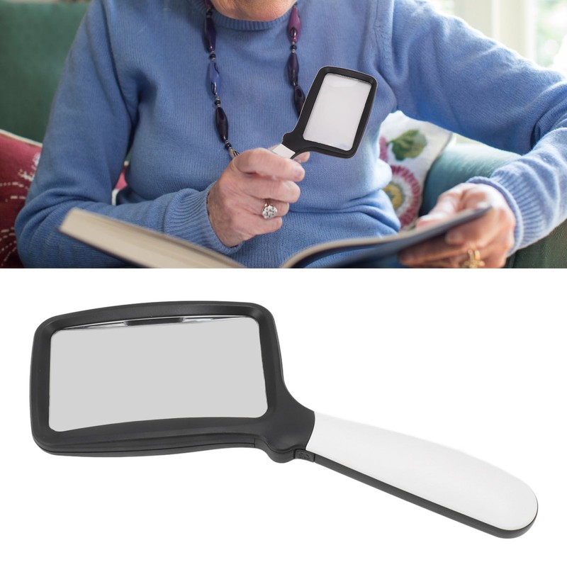 Folding Handheld Magnifying Glass with Light 5 LEDs 3X Large