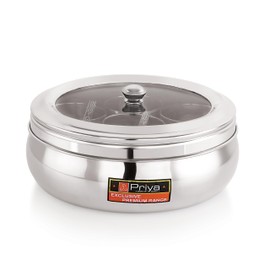Priya Stainless Steel Spice Box (See Through: Size 2450 Ml)