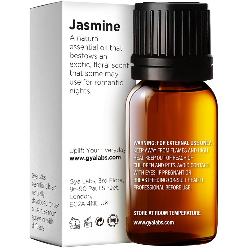 Gya Labs Jasmine Essential Oil for Diffuser - 0.17 Fl