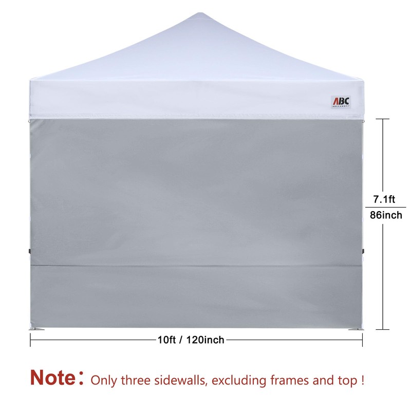 ABCCANOPY Instant Canopy SunWall 10x10 FT, 3 Pack Sidewall Only,